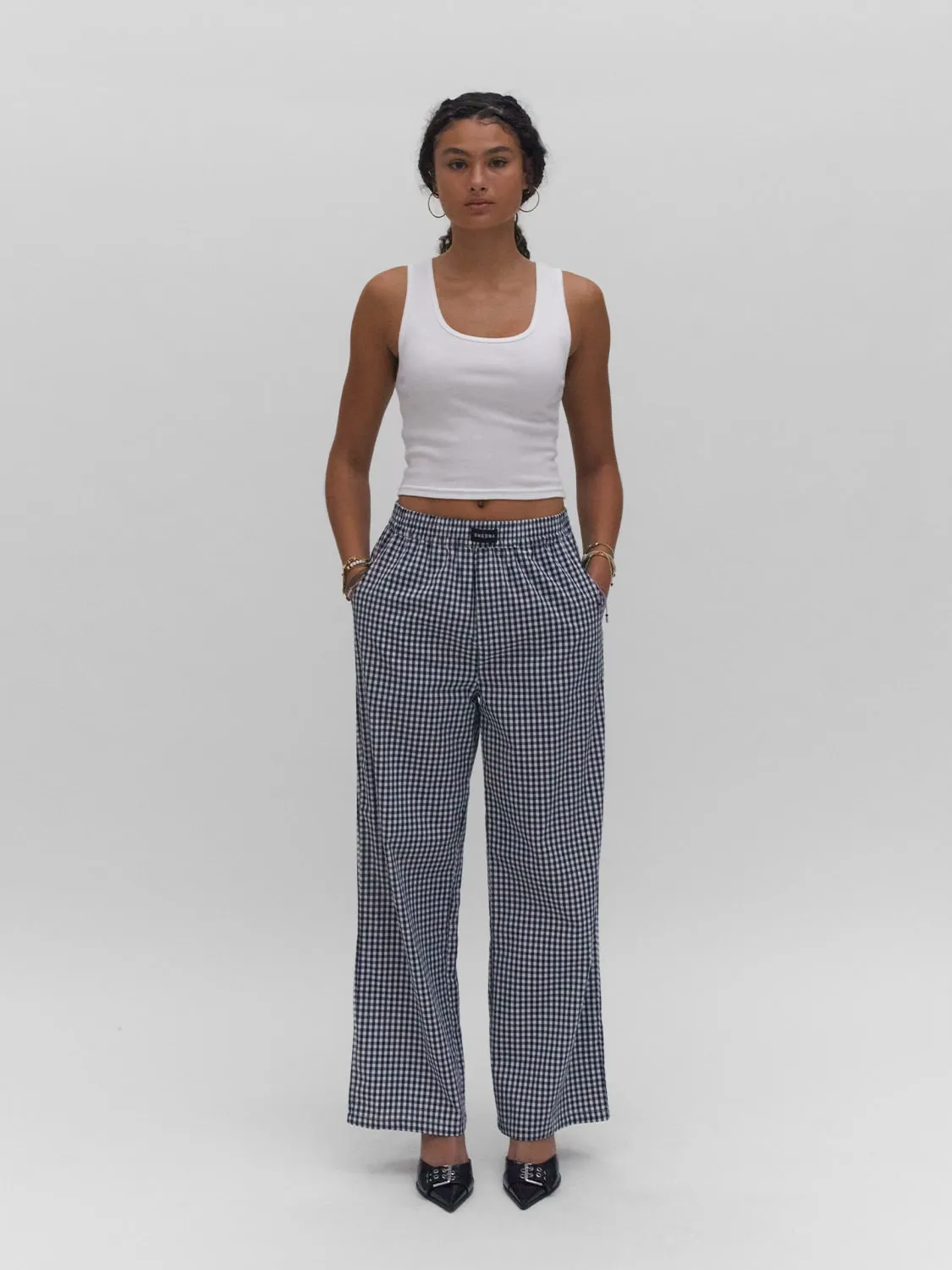 Lounge Pants Navy Gingham