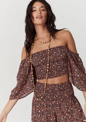 Love Jetty Shirred Top - Balmy Nights