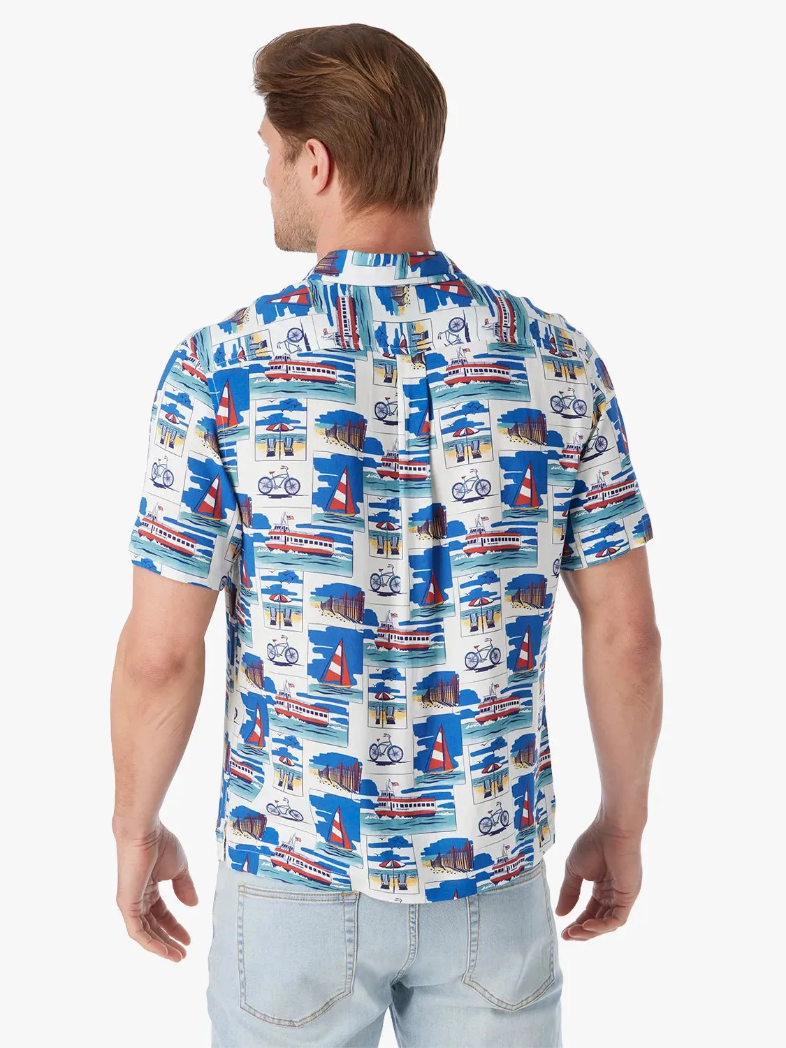 Marina Shirt | White Postcard Print