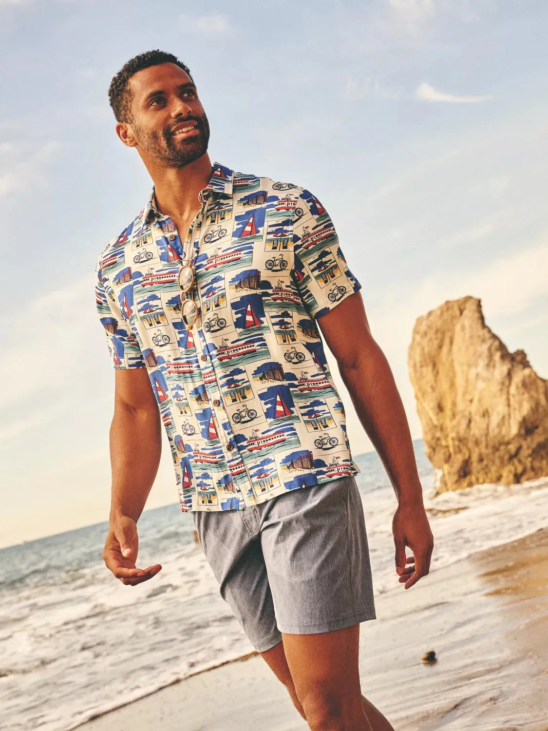 Marina Shirt | White Postcard Print