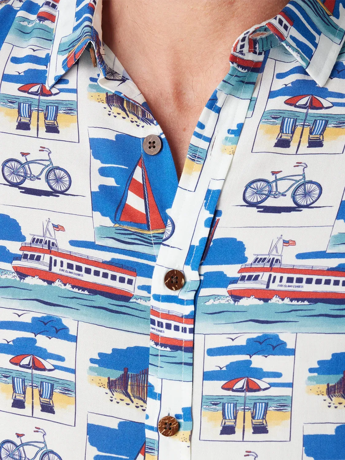 Marina Shirt | White Postcard Print