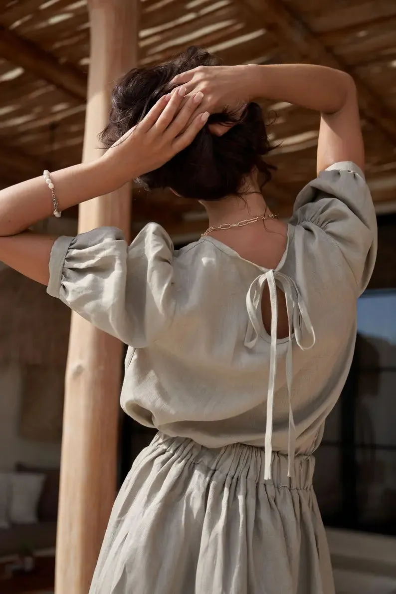 Martina linen top by Soelis