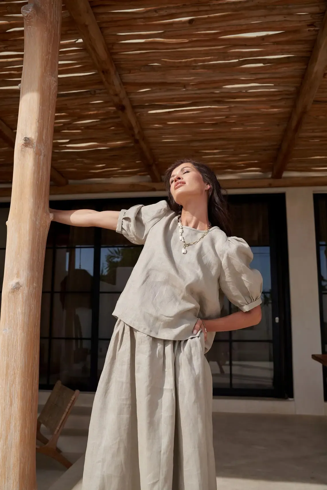Martina linen top by Soelis