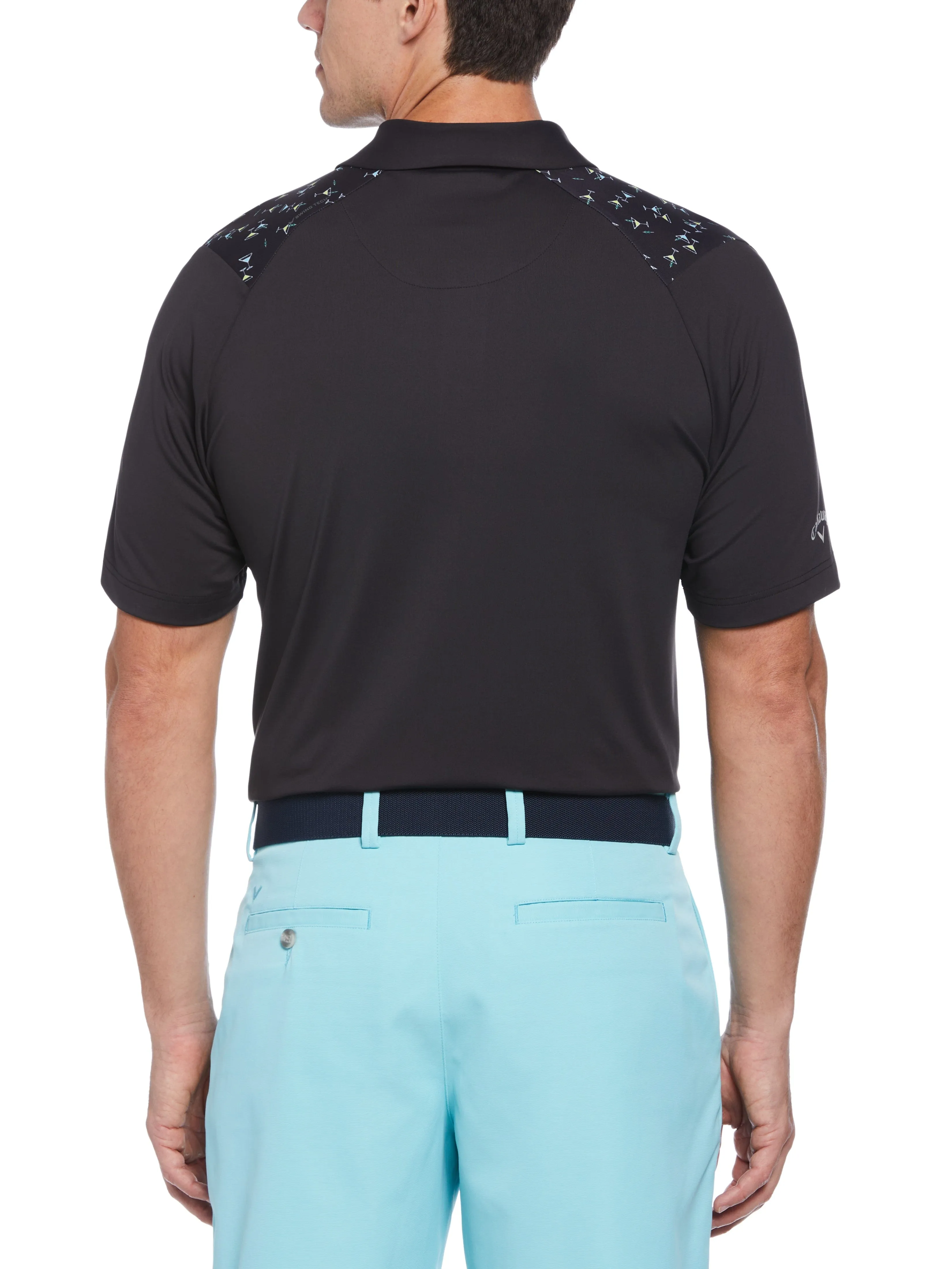 Mens Martini Print Golf Polo