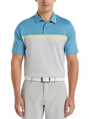 Mens Soft Touch Color Block Golf Polo
