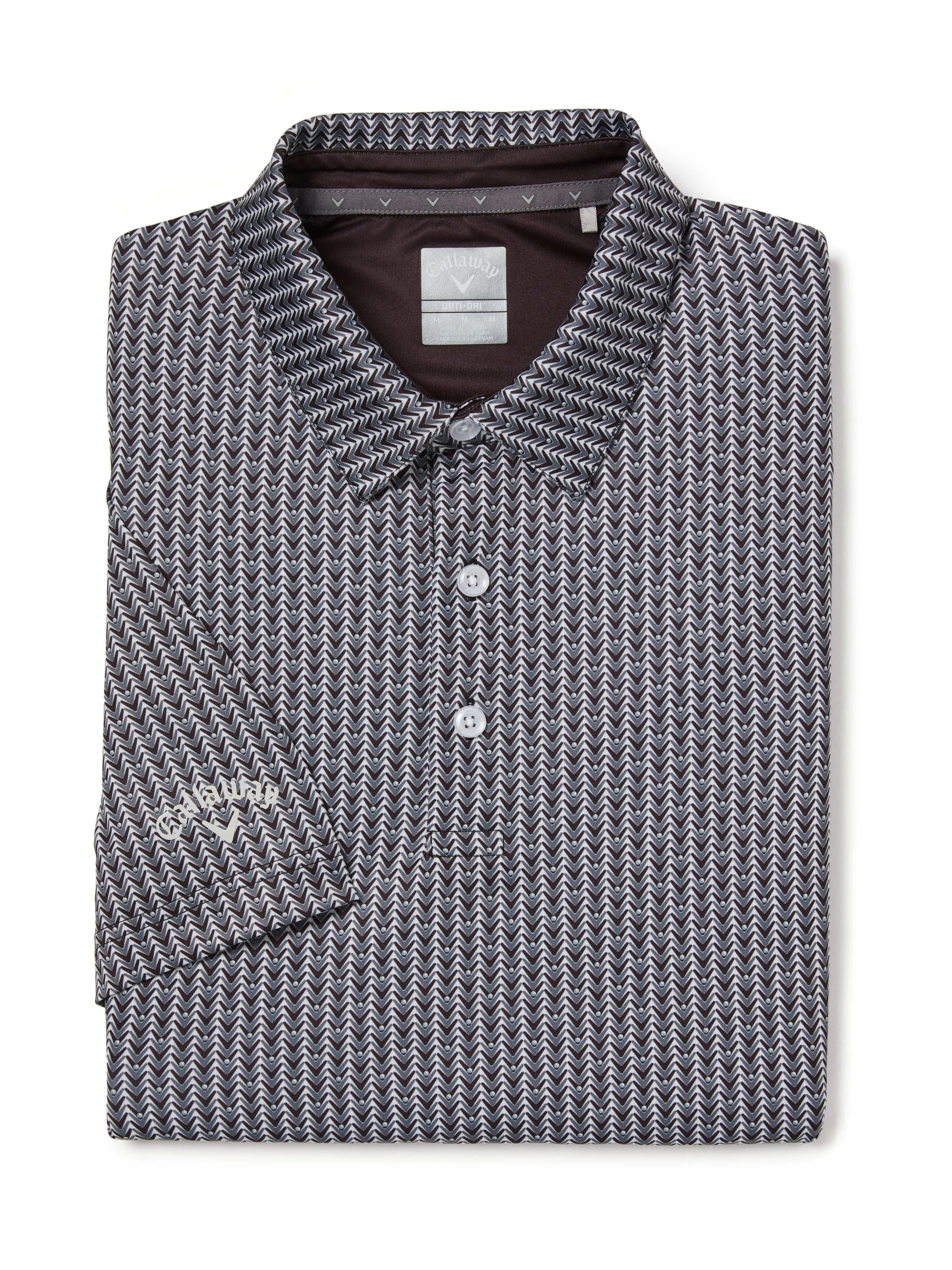 Mens Trademark Chevron Print Golf Polo