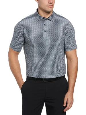 Mens Trademark Chevron Print Golf Polo