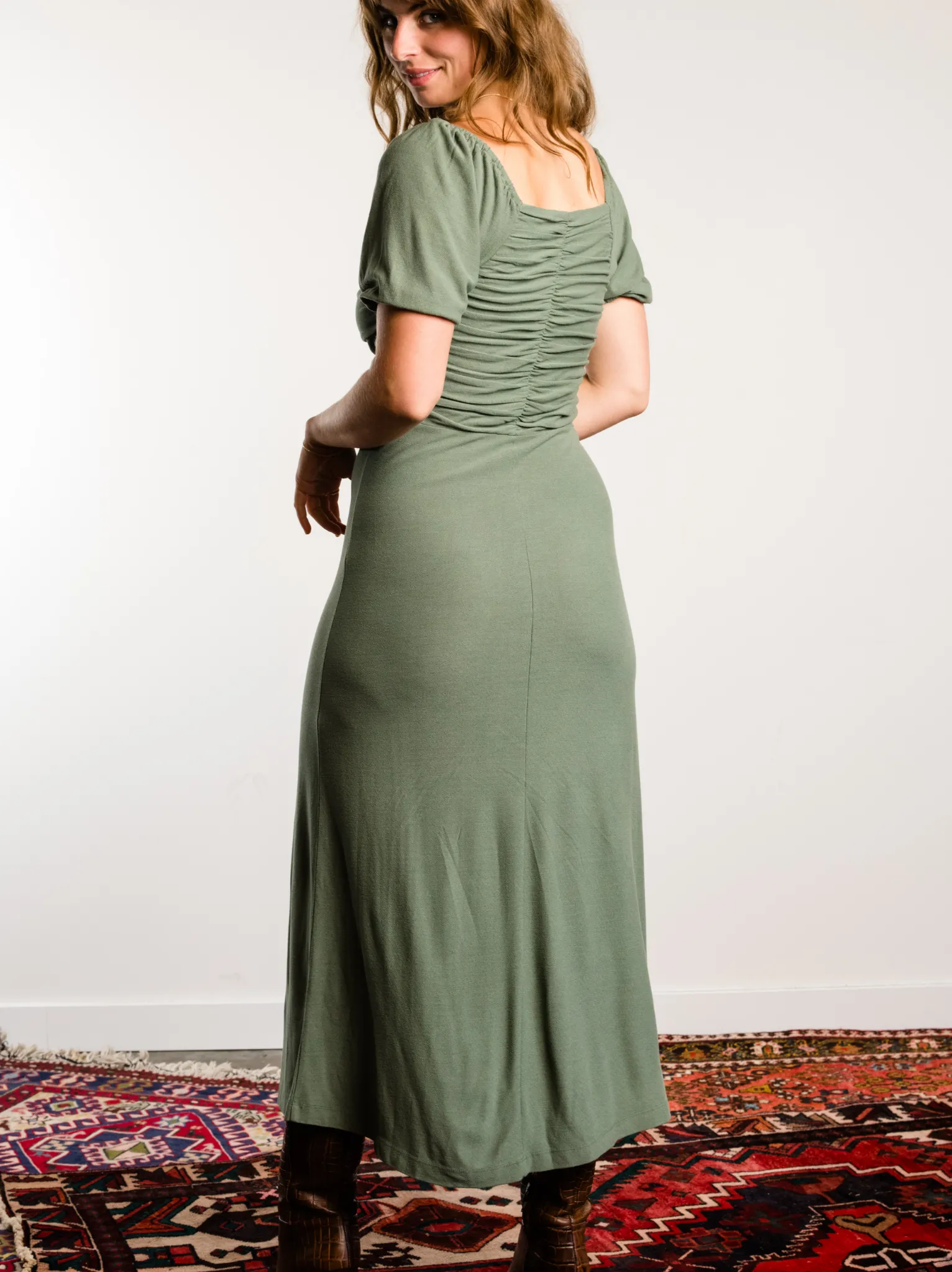 Millie Puff Sleeve Midi Dress