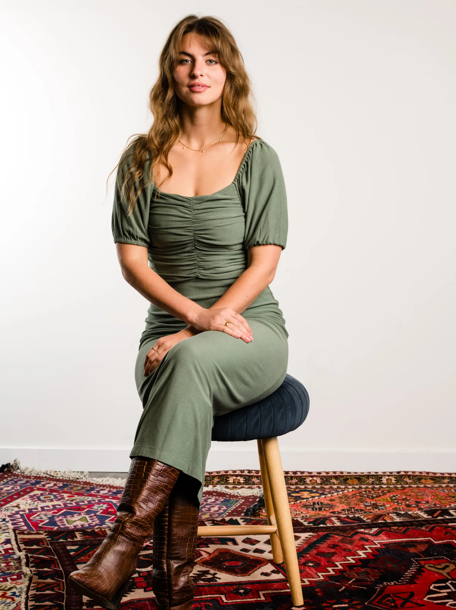 Millie Puff Sleeve Midi Dress