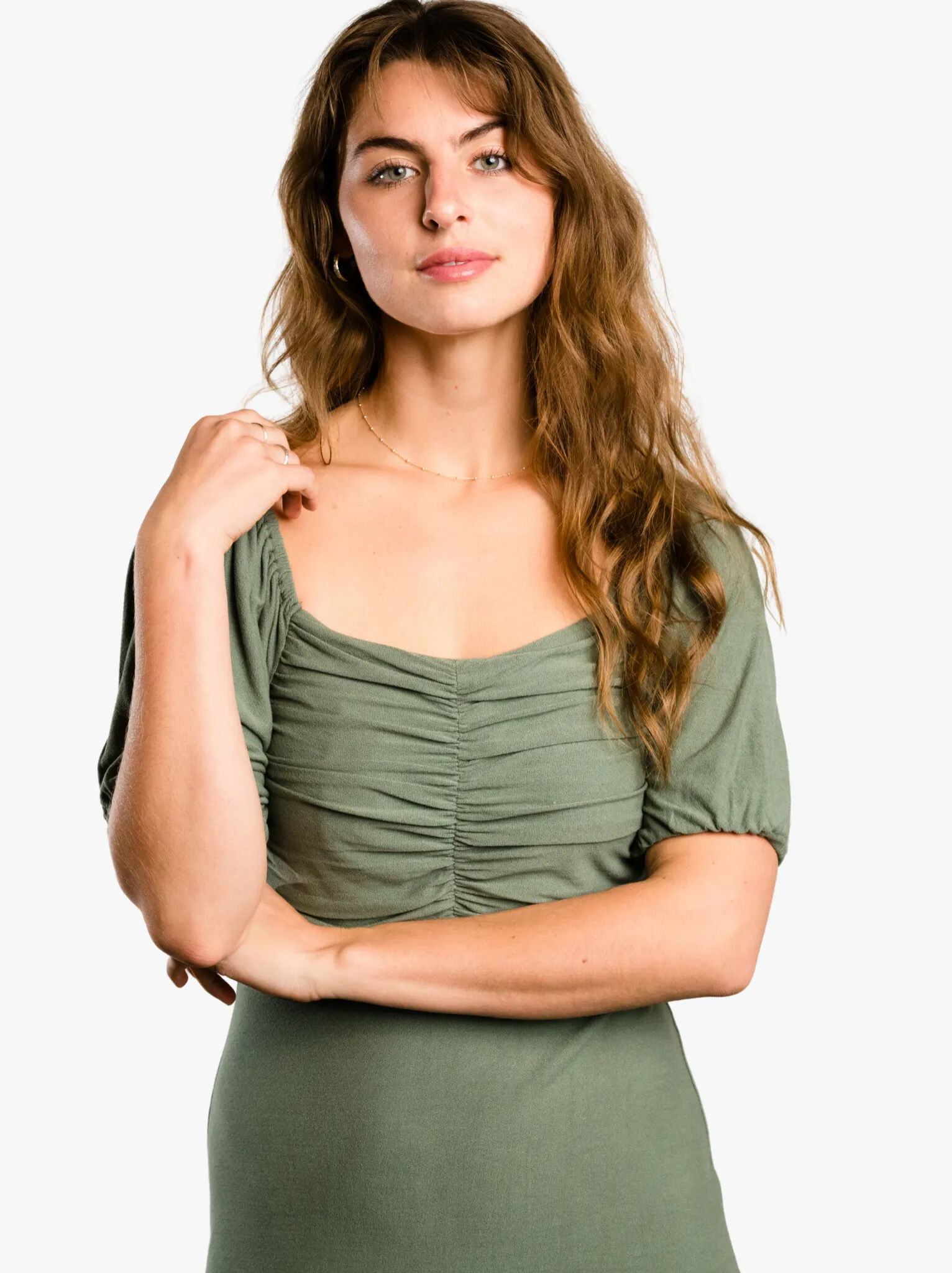 Millie Puff Sleeve Midi Dress