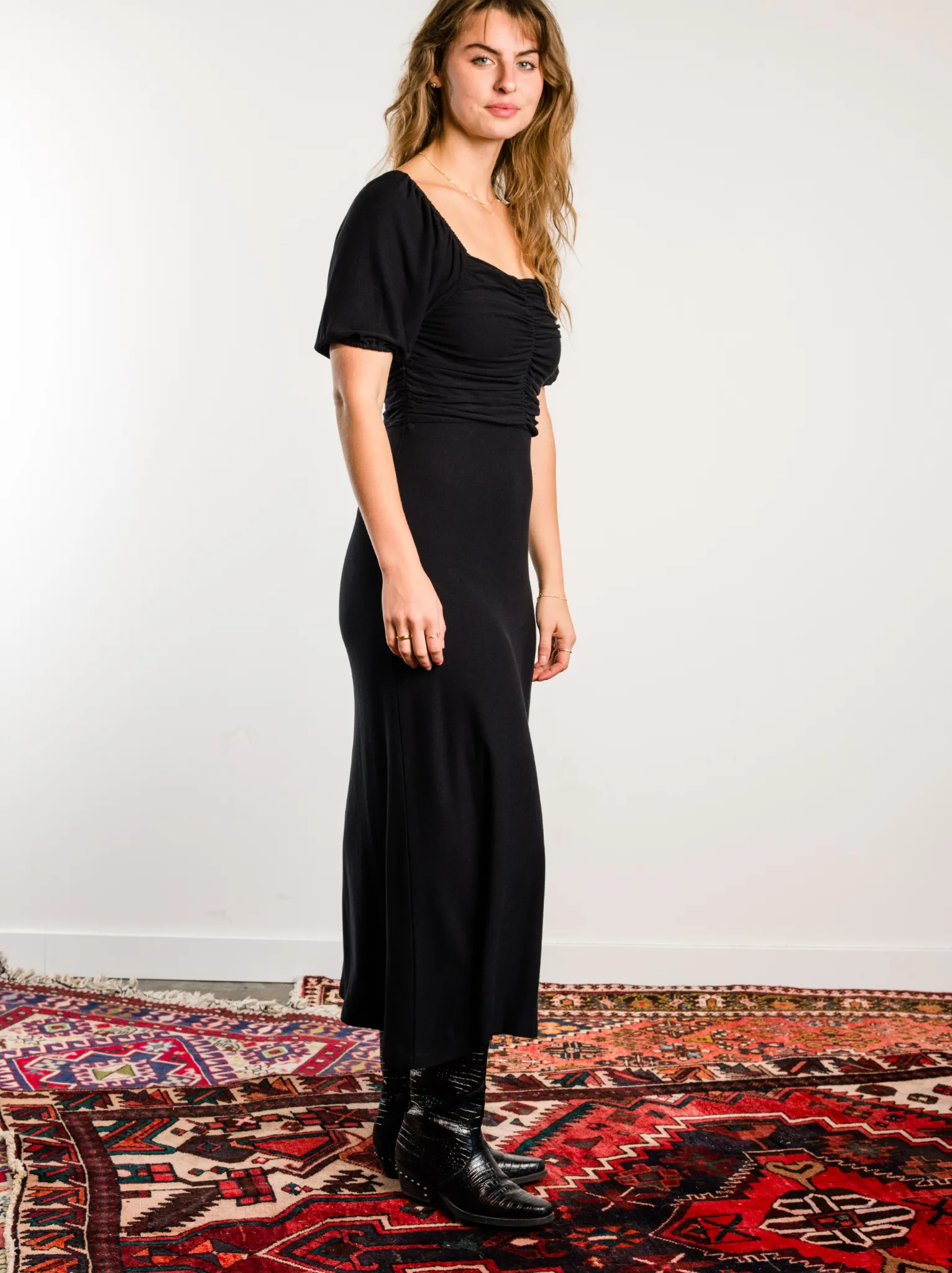 Millie Puff Sleeve Midi Dress
