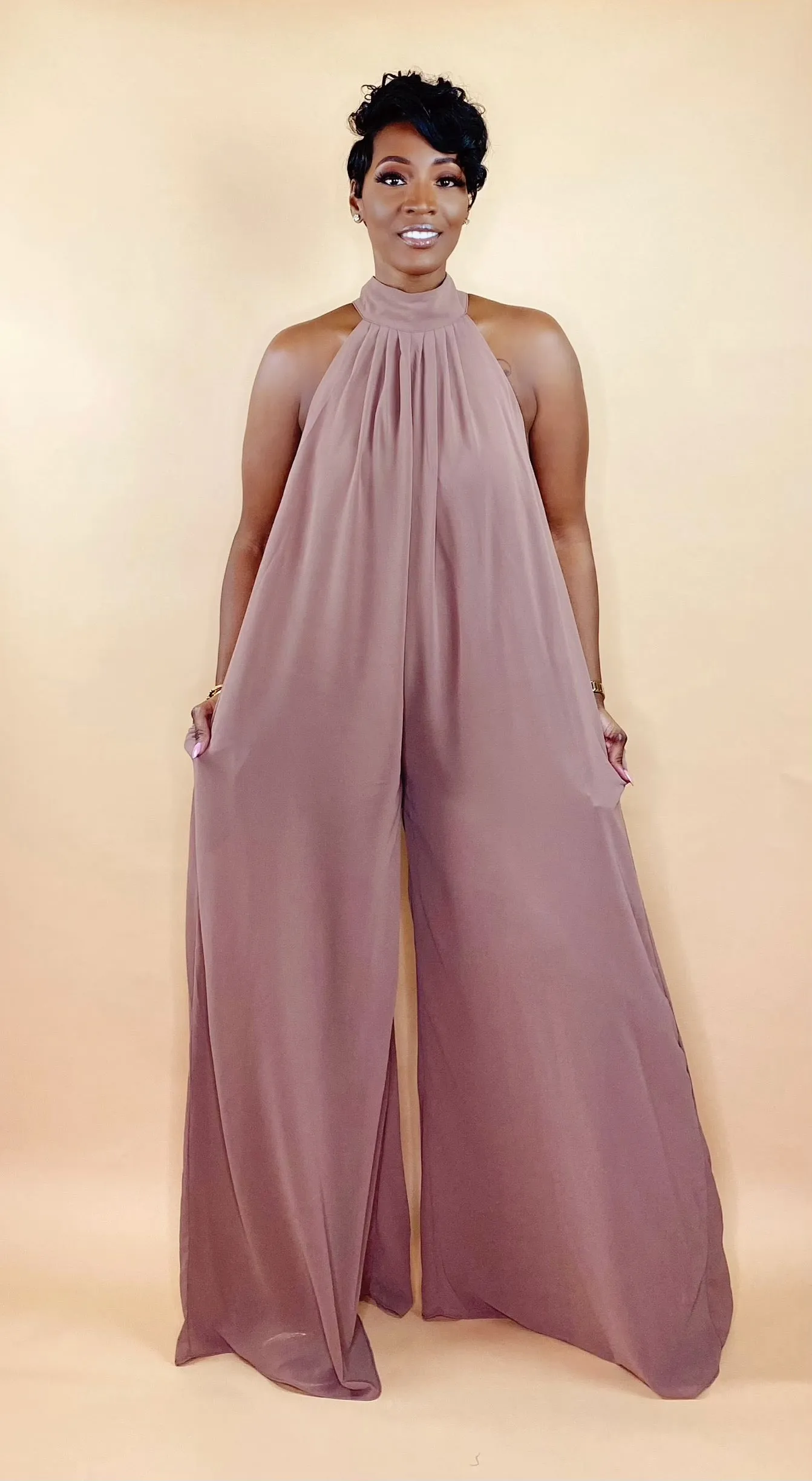 MOCHA JUMPSUIT