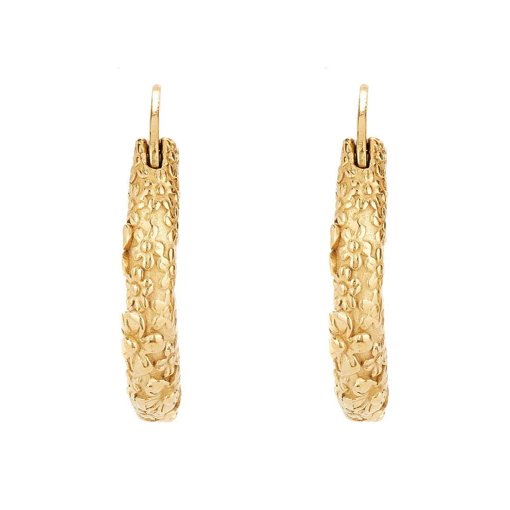 Molten Meadow Gold Hoops