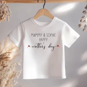 Mother's Day Personalised Name Toddler & Kids T Shirt