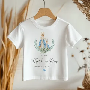 Mother's Day Peter Rabbit Inspired Boy Personalised Kids & Toddler T Shirt