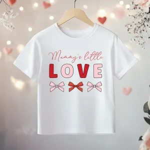Mummy's Little Love Valentines Toddler & Kids T Shirt