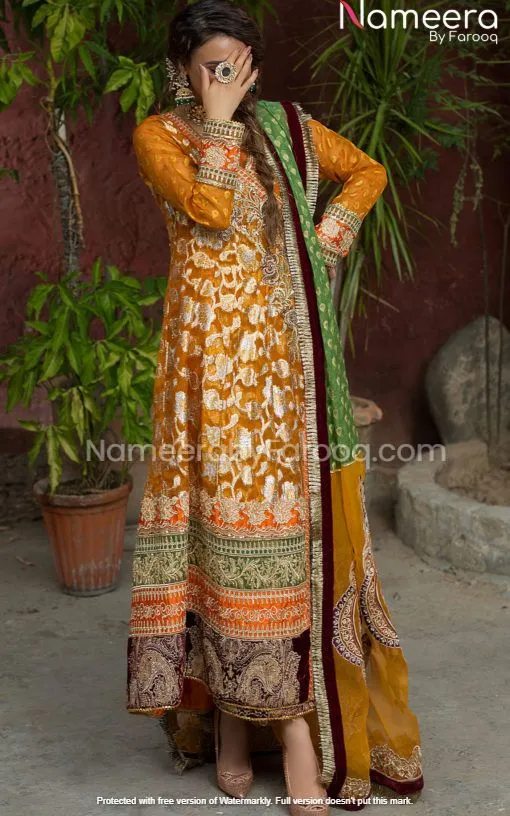 Mustard Salwar Kameez for Wedding Party Wear 2021 #PN73