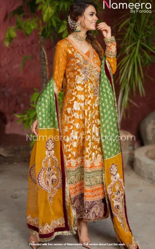 Mustard Salwar Kameez for Wedding Party Wear 2021 #PN73
