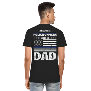 My Favorite Police Officer Calls Me Dad (CK3616) Men’s Premium Organic T-Shirt