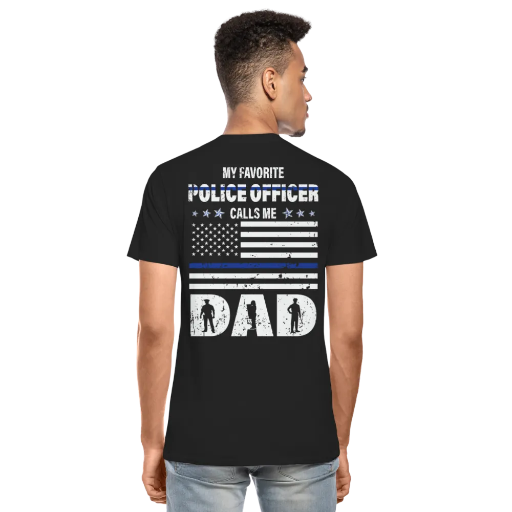 My Favorite Police Officer Calls Me Dad (CK3616) Men’s Premium Organic T-Shirt