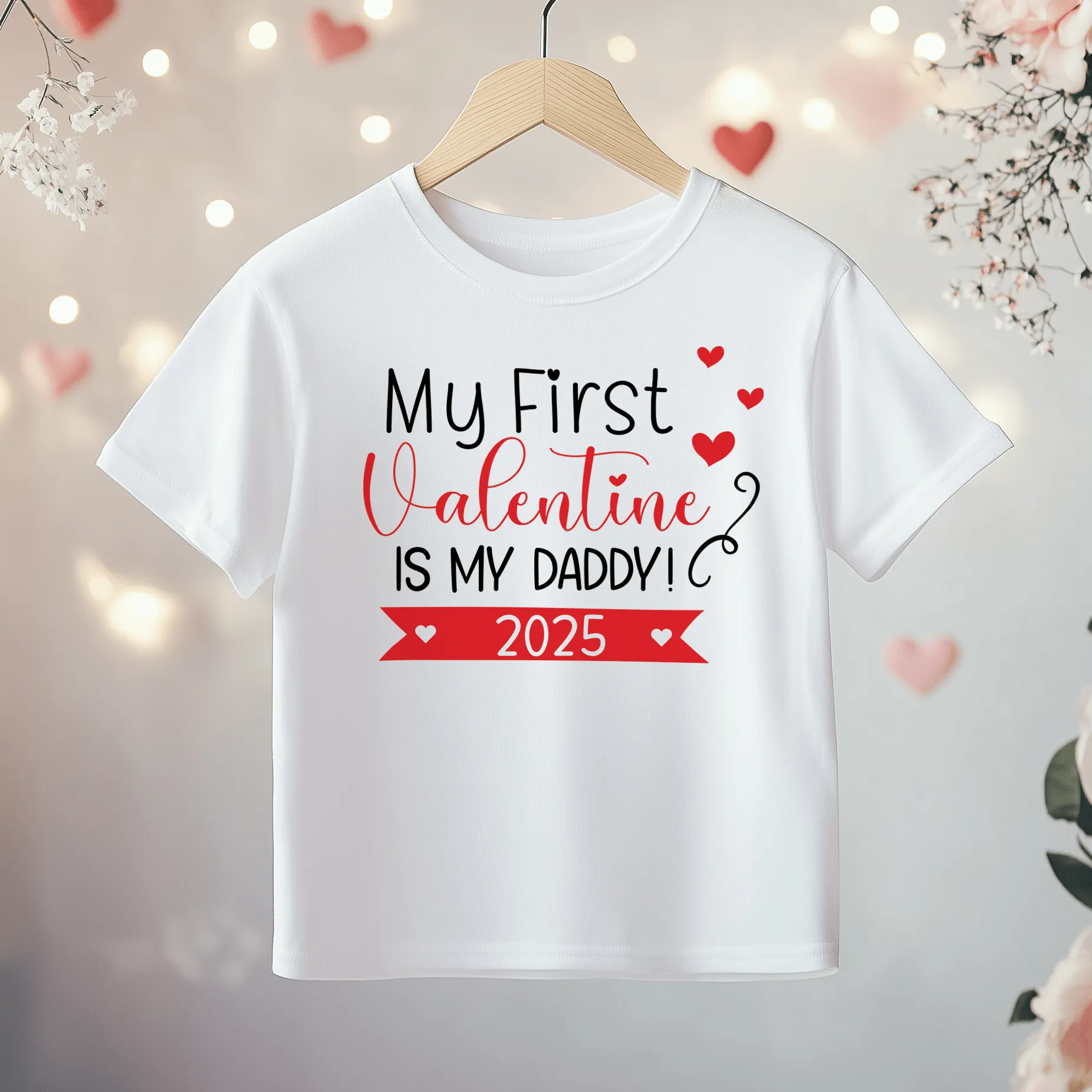 My First Valentine Is My Daddy Toddler & Kids T Shirt
