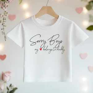 My Heart Belongs To Daddy Valentines Toddler & Kids T Shirt