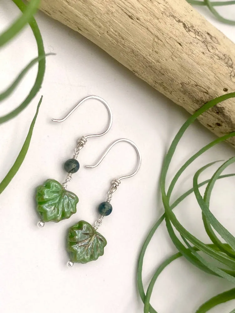 Olive Leaf Peeper Earrings