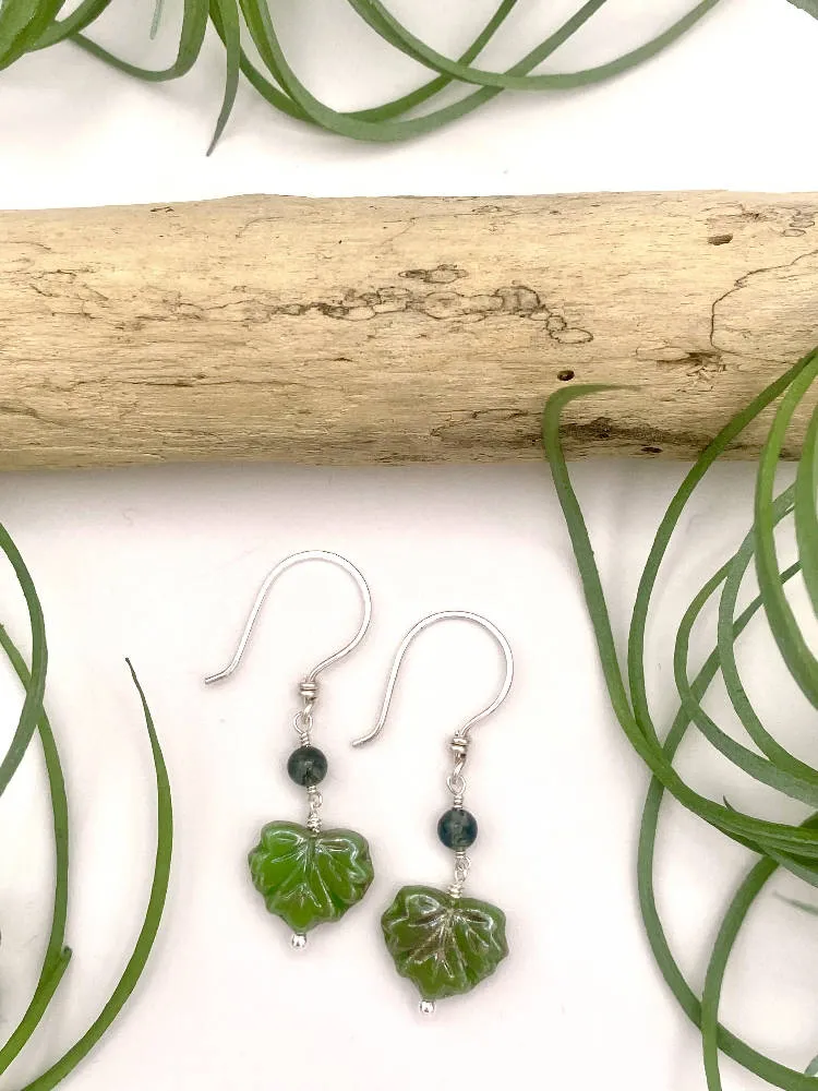 Olive Leaf Peeper Earrings