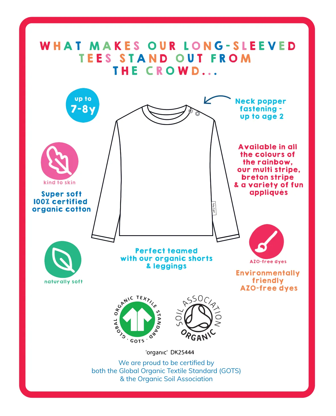Organic Born Free Tiger Applique T-Shirt