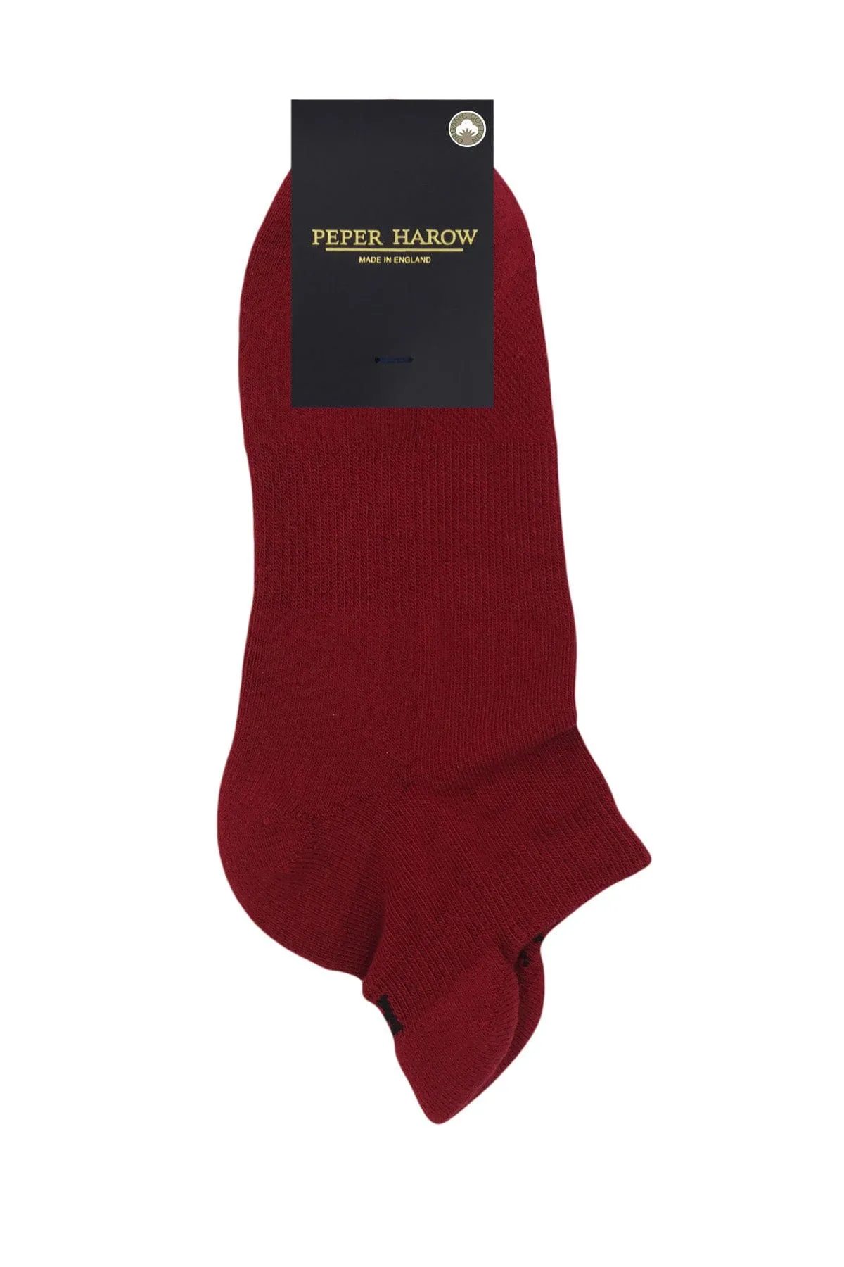 Organic Cotton Men's Trainer Socks | Burgundy