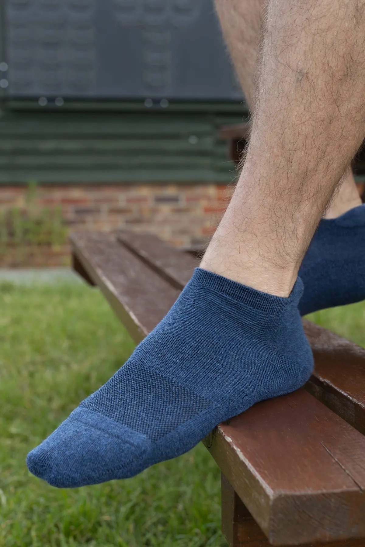 Organic Cotton Men's Trainer Socks | Navy
