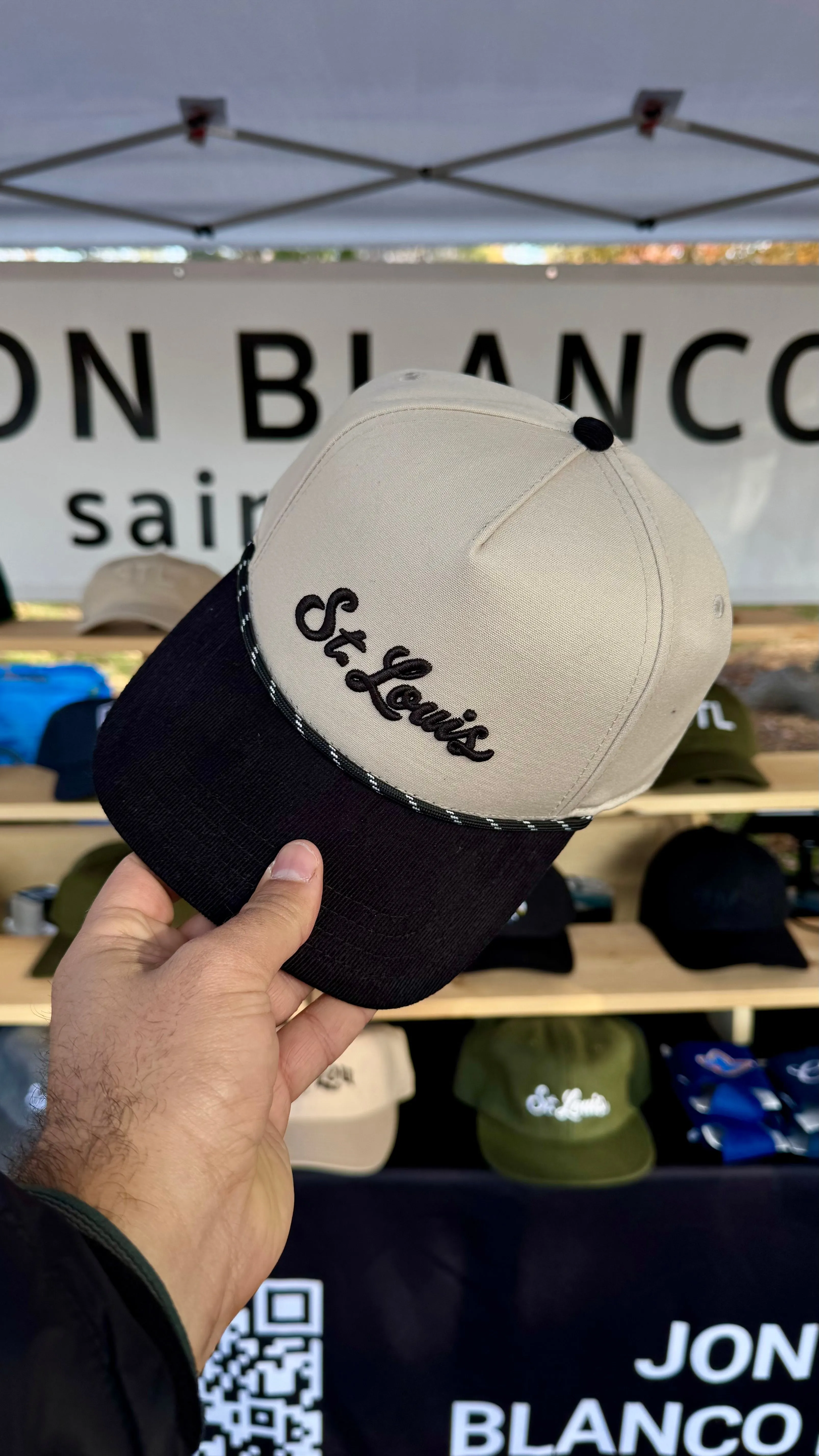 Organic St. Louis Rope Snapback Hat with Corduroy Visor