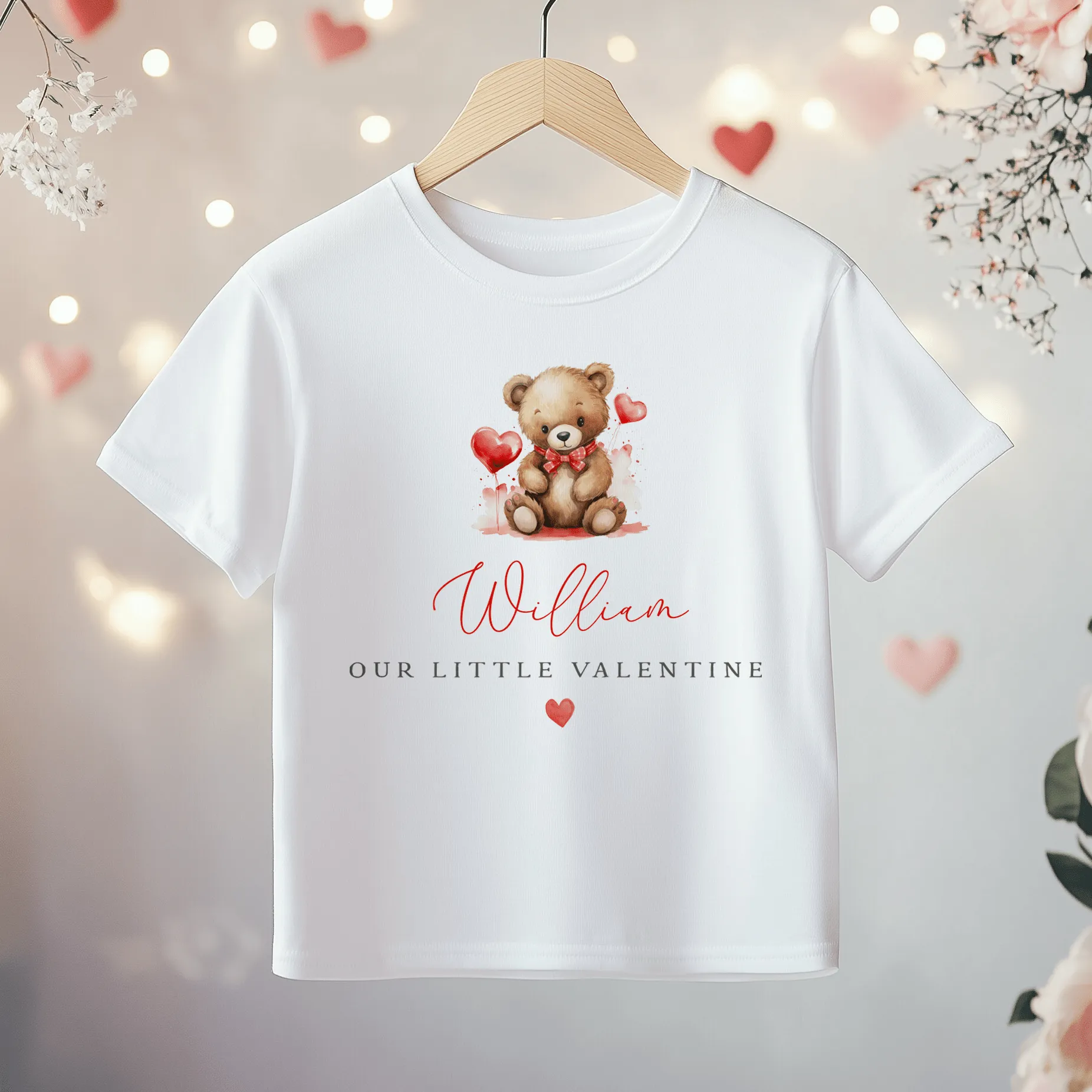 Our Little Valentine Boy Personalised Toddler & Kids T Shirt