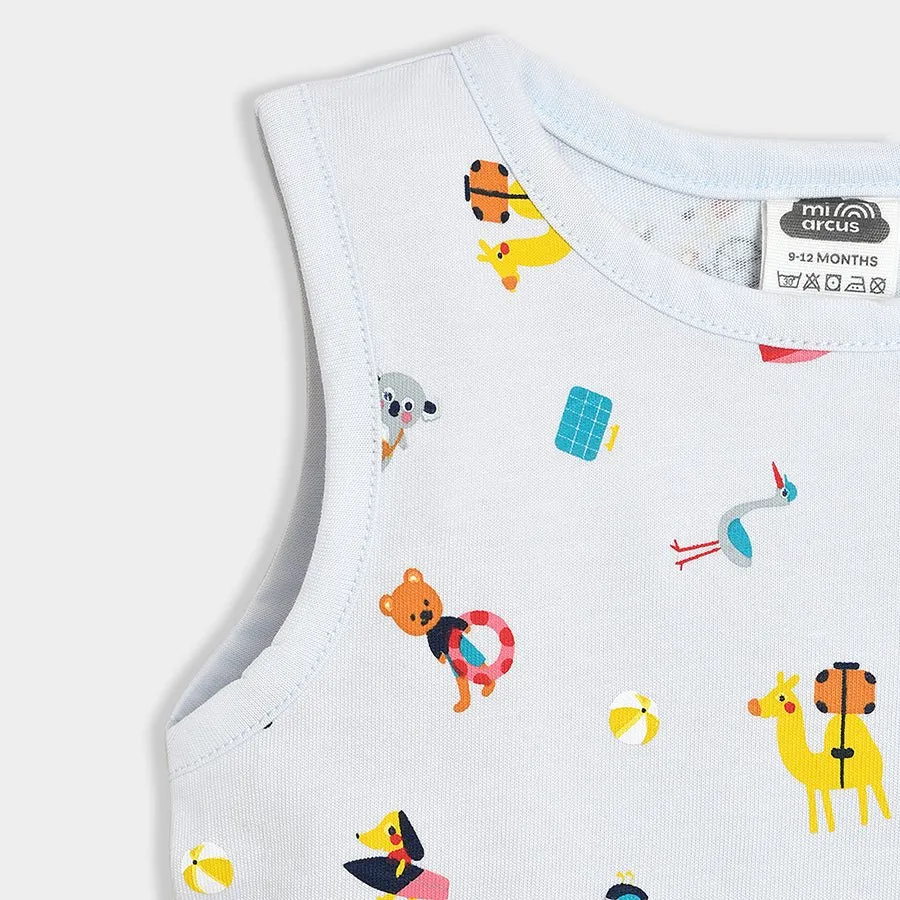 Petite Amore Printed Vest Set Pack of 3