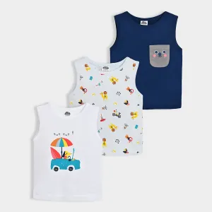 Petite Amore Printed Vest Set Pack of 3