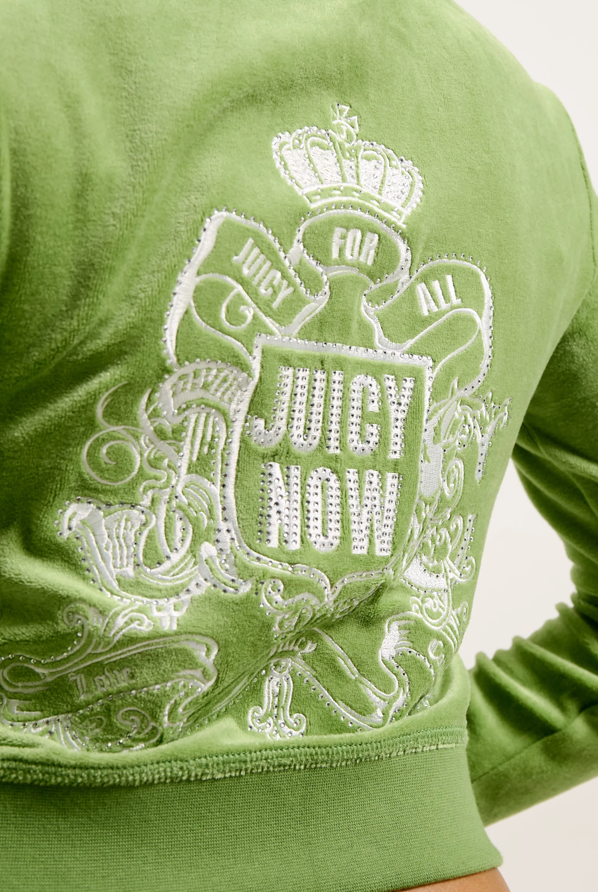 PIQUANT GREEN JUICY NOW BAMBOO VELOUR HERITAGE HOODIE