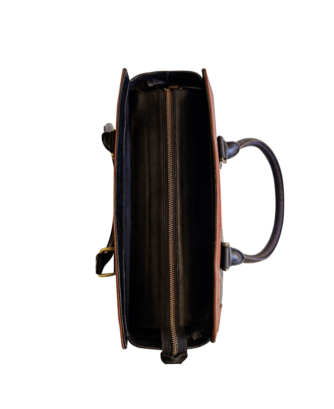 Pre-Owned Black and Brown Cowhide Fur Leather Handbag | Sustainable Style