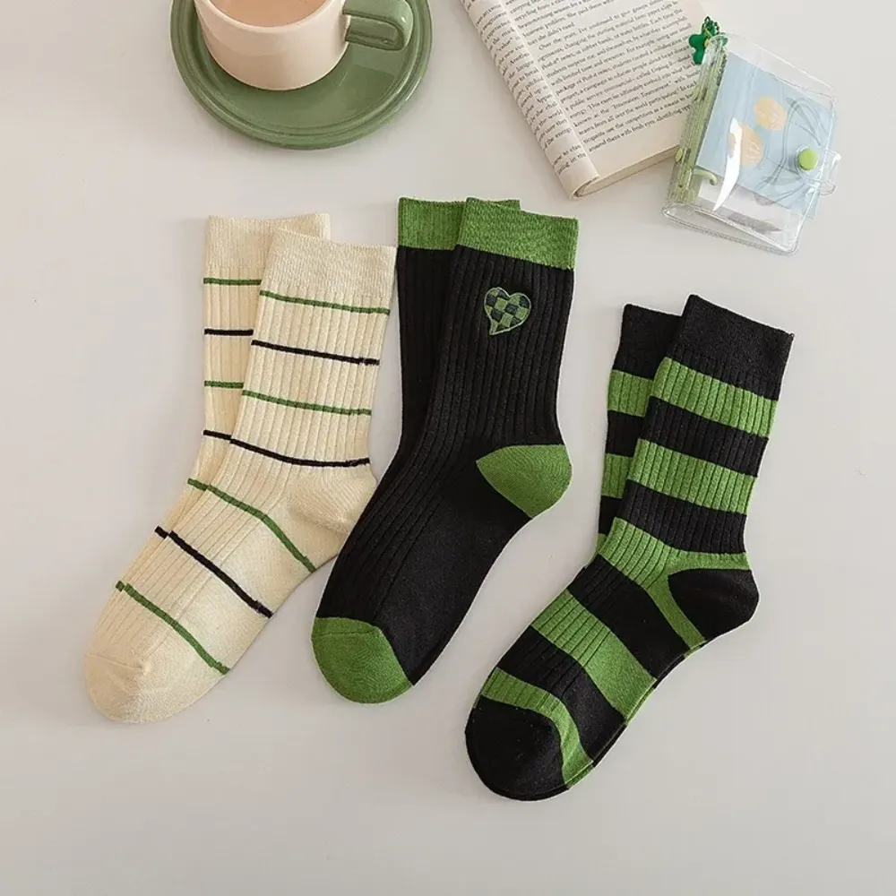 Preppy Stripe Contrast Socks