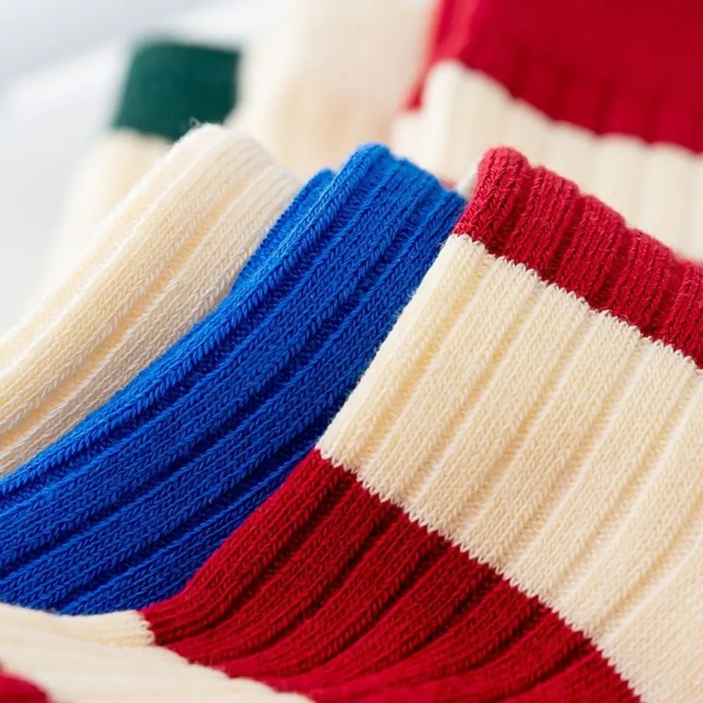 Preppy Stripe Contrast Socks