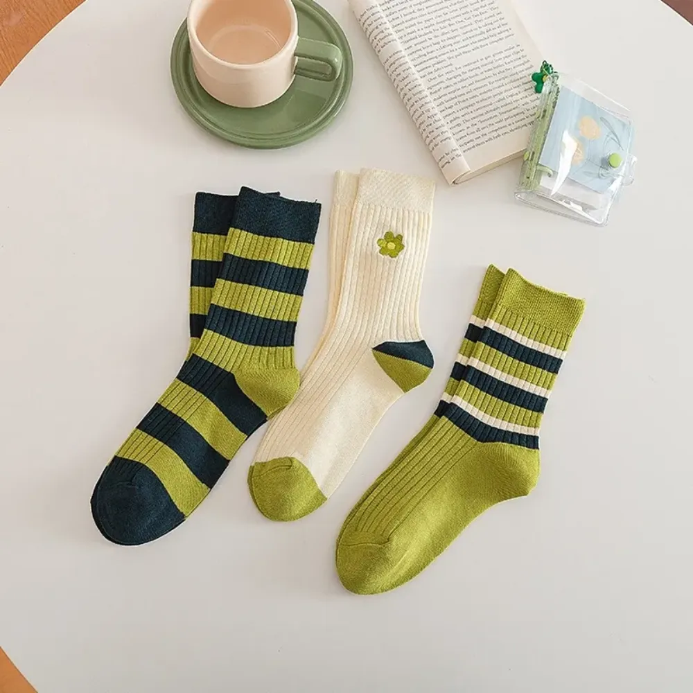 Preppy Stripe Contrast Socks