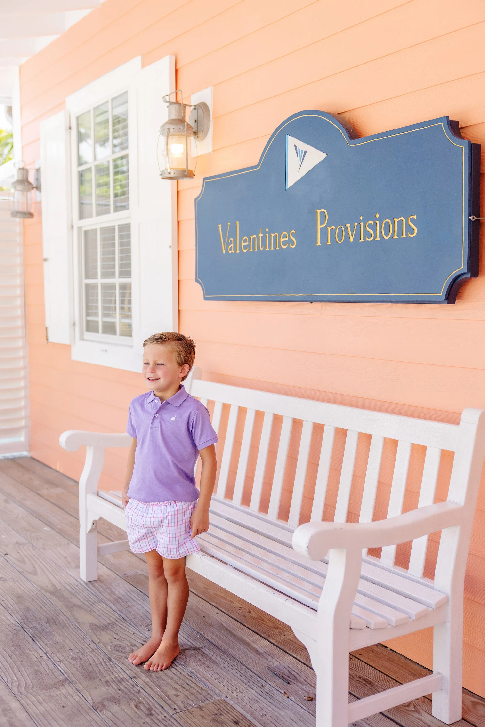 Prim & Proper Polo - Palisades Purple with Worth Avenue White Stork