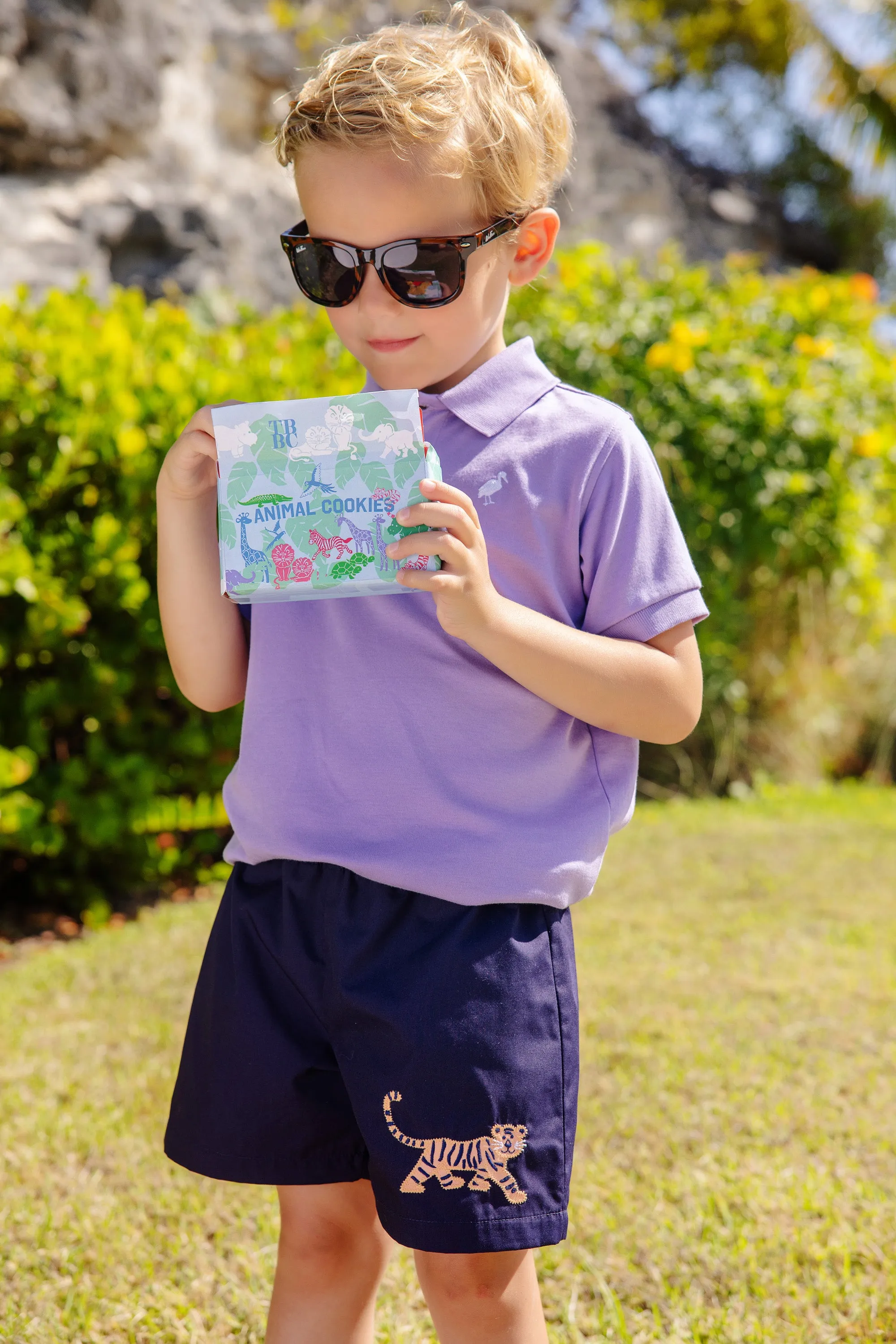 Prim & Proper Polo - Palisades Purple with Worth Avenue White Stork