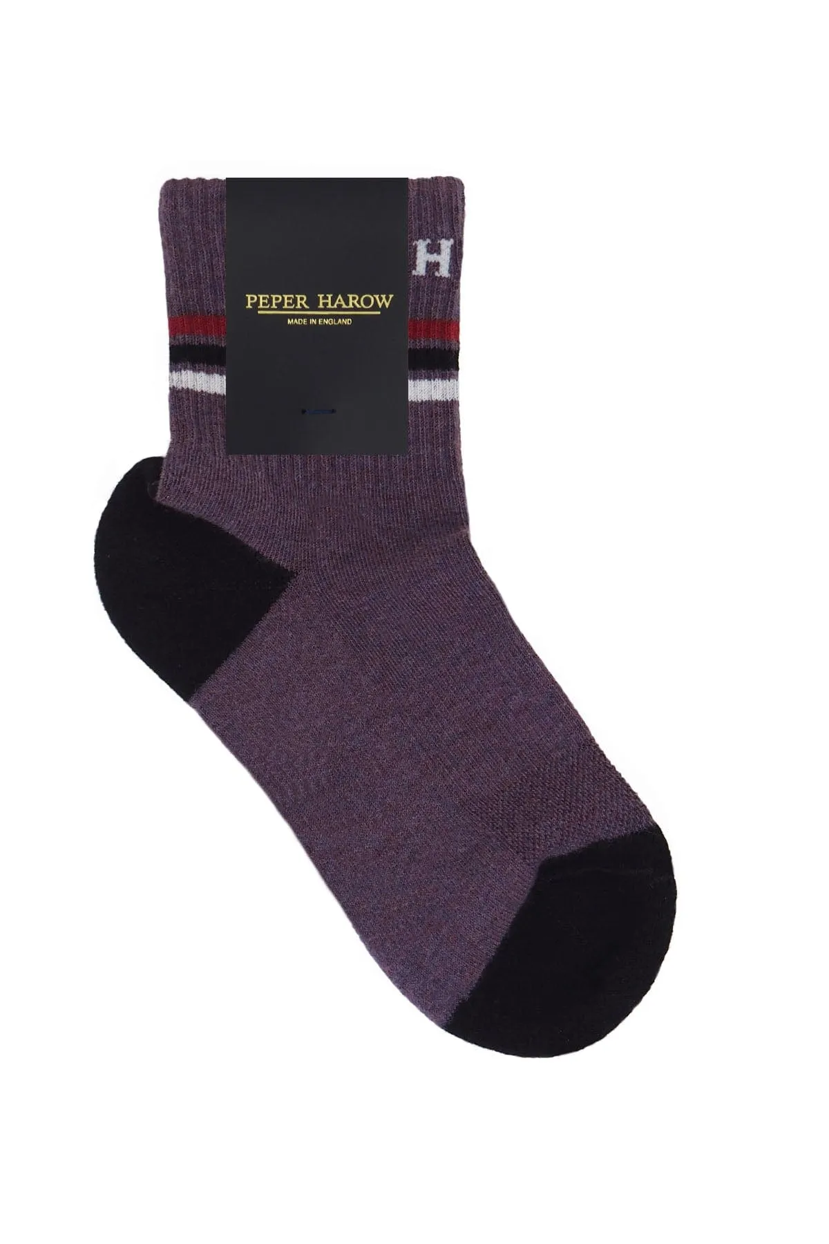 Quarter Crew Men's Organic Cotton Trainer Socks | Mauve