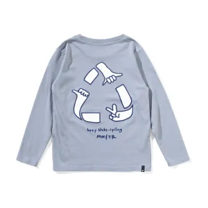 Recycle Ls Tee - Mid Blue