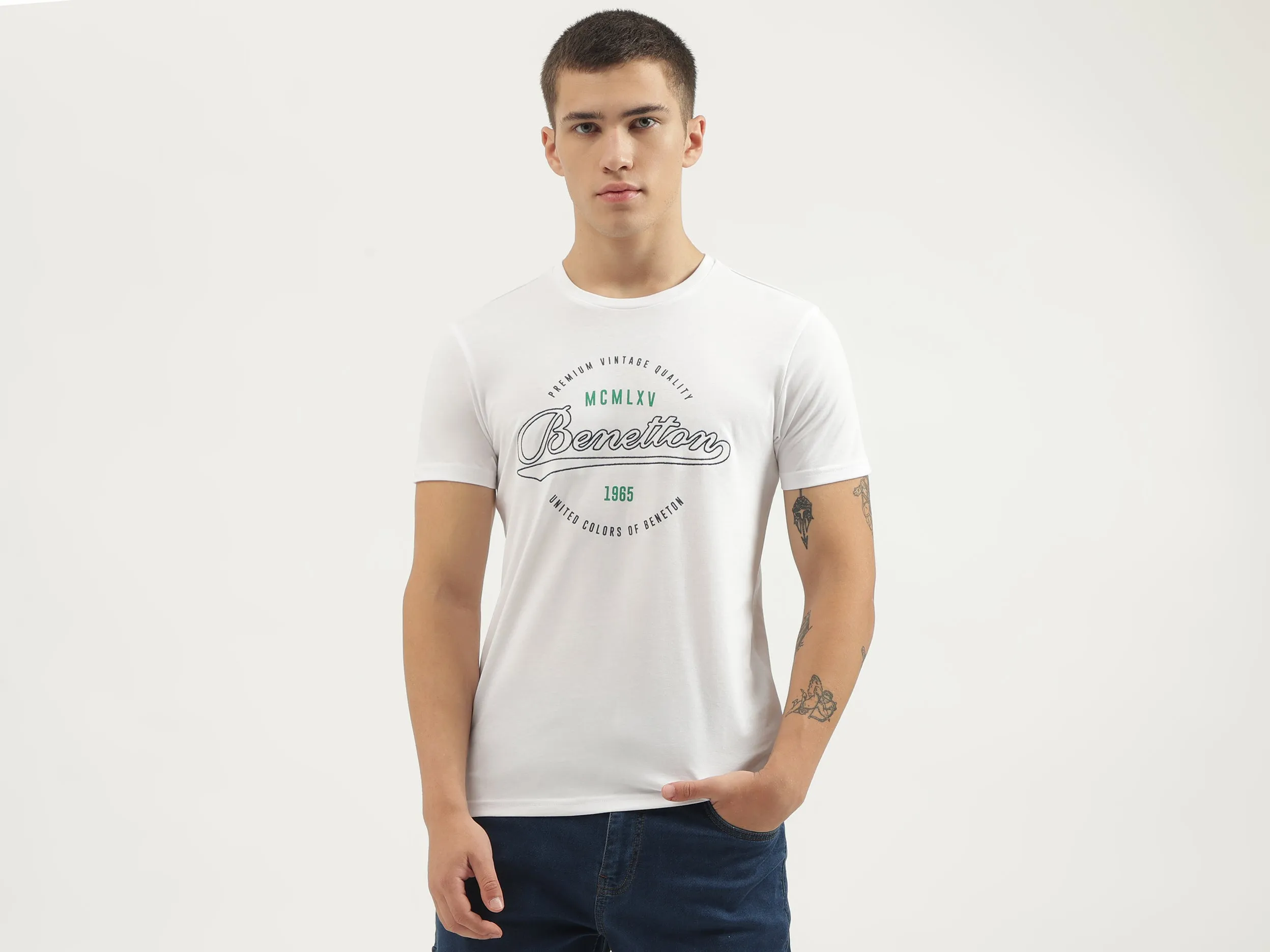 Regular Fit Round Neck Printed T-shirts