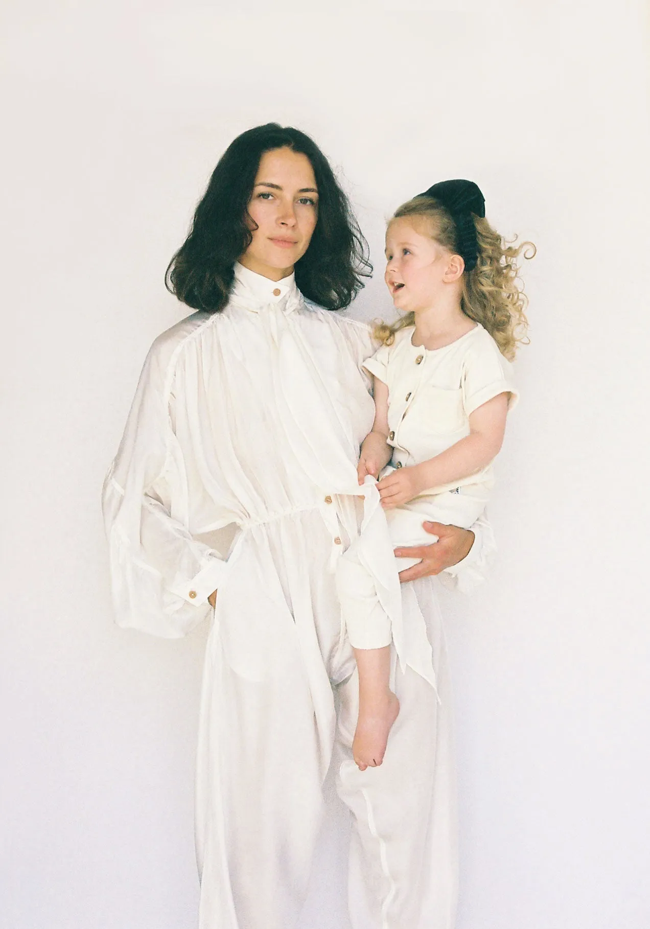 Rimbaud Jumpsuit with Infinite Sash Belt Black Parachute Silk {Made to Order}