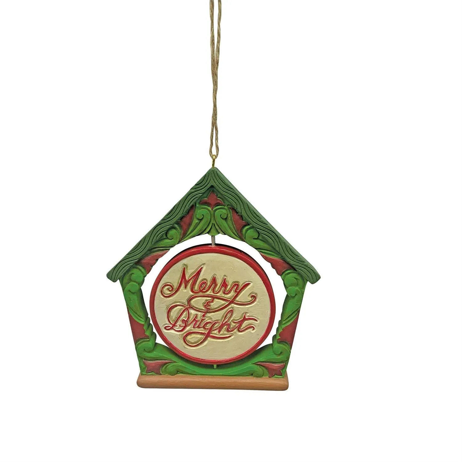 Rotating Cardinal Birdhouse Ornament