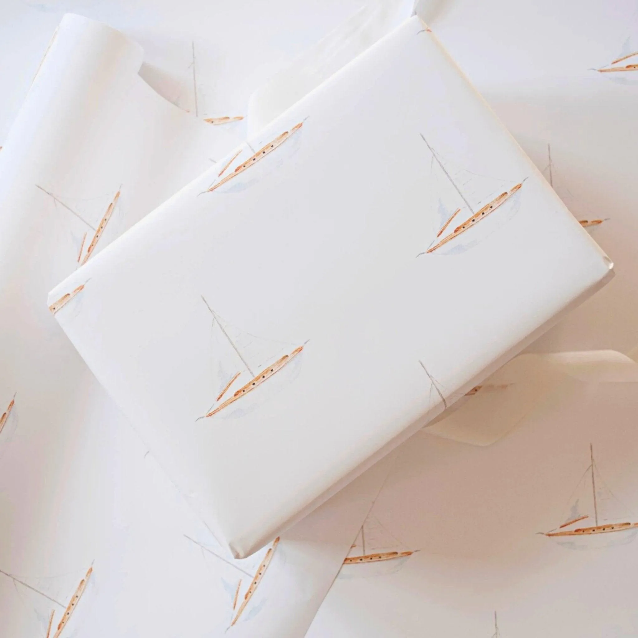 Sailboat Watercolor Gift Wrap
