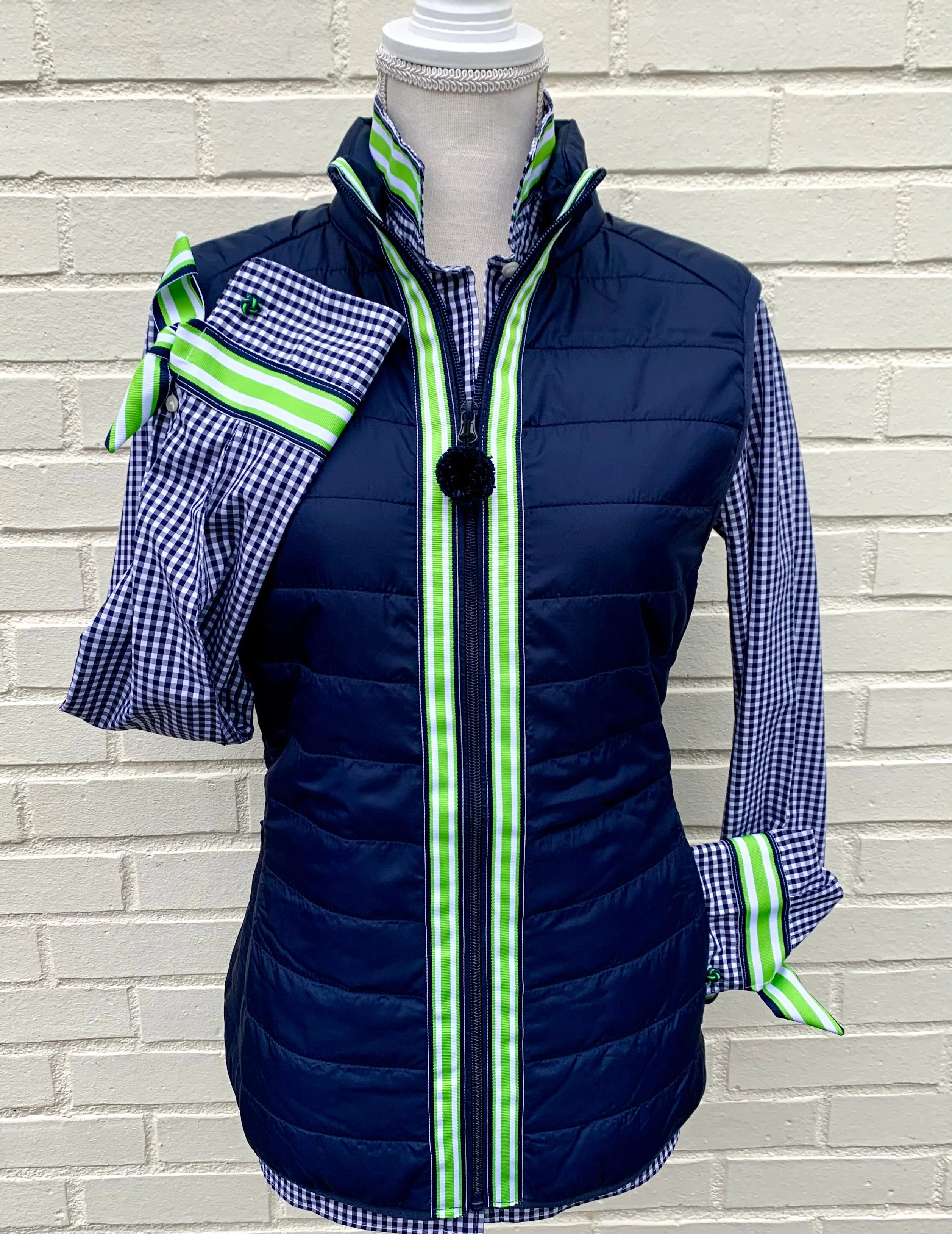 SALE - S ONLY - Maggie May Ribbon Puffer Vest (PF09) *FINAL SALE*