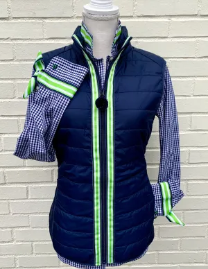 SALE - S ONLY - Maggie May Ribbon Puffer Vest (PF09) *FINAL SALE*
